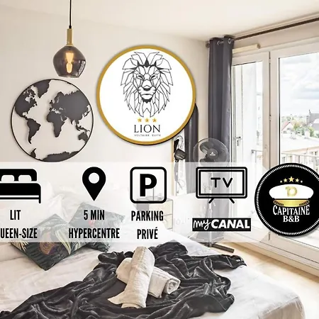 Voltaire Lion - 5 Min Hypercentre - Parking Prive Apartment *